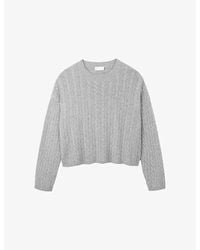 The White Company - Cable-Knit Relaxed-Fit Wool-Blend Jumper - Lyst