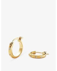 Missoma - Mini Solar Studded 18Ct Vermeil And Cubic Zirconia Hoop Earrings - Lyst