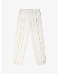 Sandro - Wide-Leg Crinkled Woven Trousers - Lyst