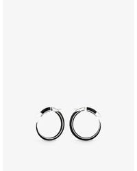 Shaun Leane - Sabre Solis Sterling- And Enamel Hoop Earrings - Lyst