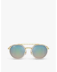 Ray-Ban - Rb3765 Round-frame Metal Sunglasses - Lyst