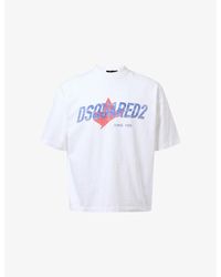 DSquared² - Maple Logo-Print Cotton T-Shirt - Lyst
