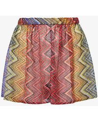 Missoni - Chevron-pattern Relaxed-fit Knitted Shorts - Lyst