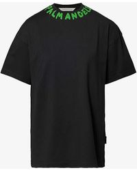 Palm Angels - Seasonal Brand-typography Cotton-jersey T-shirt - Lyst