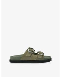Kurt Geiger - Bancroft Flat Suede Sandals - Lyst