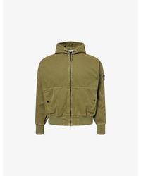 Stone Island - Panama Hooded Zip-Up Cotton Jacket - Lyst