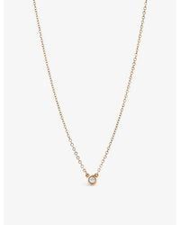 Tiffany & Co. - Diamonds By The Yard 18Ct Rose- And 0.07Ct Brilliant-Cut Diamond Pendant Necklace - Lyst