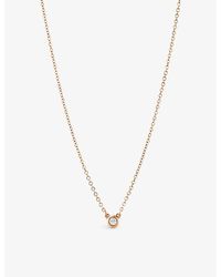 Tiffany & Co. - Diamonds By The Yard 18ct Rose-gold And 0.07ct Brilliant-cut Diamond Pendant Necklace - Lyst