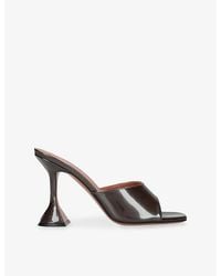 AMINA MUADDI - Lupita 95 Patent-Leather Heeled Mules - Lyst