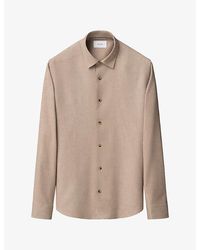 Eton - Solid Flannel Casual-Fit Long-Sleeve Cotton Shirt - Lyst