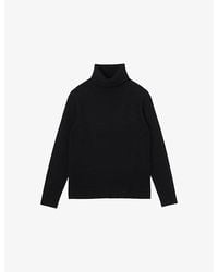 Sandro - Turtleneck Knitted Wool-Blend Jumper - Lyst