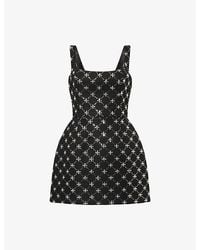 Nadine Merabi - Sofia Sequin-Embellished Woven Mini Dress - Lyst