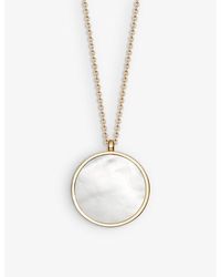 Astley Clarke - Stilla 18Ct-Plated Vermeil Sterling- And Mother Of Pearl Locket-Pendant Necklace - Lyst
