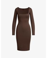 Skims - Square Neck Midi Dress - Lyst