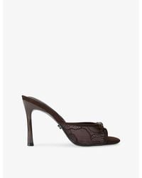 Carvela Kurt Geiger - Isabella Lace Heeled Woven Mules - Lyst