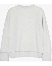 4th & Reckless - Catherine Dropped-shoulder Cotton-jersey Sweatshirt X - Lyst