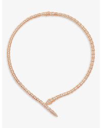 BVLGARI - Serpenti Viper 18Ct Rose- And 5.26Ct Diamond Necklace - Lyst