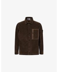 Stone Island - Compass-Badge Comfort-Fit Organic Cotton-Corduroy Overshirt - Lyst