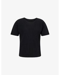 Homme Plissé Issey Miyake - Basics Pleated Knitted T-Shirt - Lyst