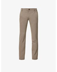 PAIGE - Stafford Slim-fit Tapered-leg Stretch-woven Trousers - Lyst