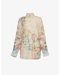 Zimmermann - Halliday Floral-print Woven Shirt - Lyst