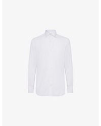 BOGGI - Point-Collar Slim Fit Cotton-Twill Shirt - Lyst