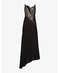 Givenchy - Sleeveless Lace-panelled Silk Gown - Lyst