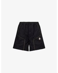 Moncler - Contrast-Stitch Brand-Patch Cotton Shorts - Lyst