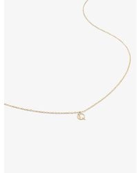 Monica Vinader - Small Letter Q 14Ct- Pendant Necklace - Lyst