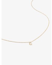 Monica Vinader - Small Letter Q 14ct Yellow-gold Pendant Necklace - Lyst
