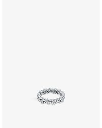 Suzanne Kalan - Icon 18Ct- 0.27Ct Brilliant-Cut Diamond And 0.54Ct Baguette Diamond Eternity Ring - Lyst