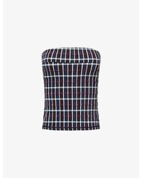 Peachy Den - Cindy Bandeau Stretch-Woven Top - Lyst