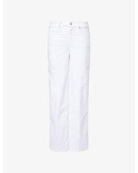 PAIGE - Sasha High-Rise Wide-Leg Denim Jeans - Lyst