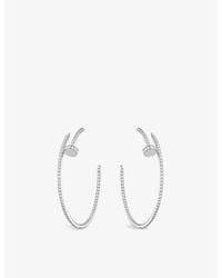 Cartier - Juste Un Clou 18ct White-gold And 1.26ct Brilliant-cut Diamond Earrings - Lyst