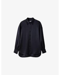 JOSEPH - Dieu Long-Sleeved Satin Blouse - Lyst