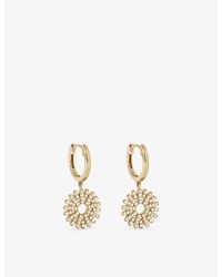 Astley Clarke - Rising Sun 14Ct- And 0.265Ct Diamond Drop Huggies - Lyst