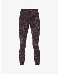 Sweaty Betty - Power 7/8 Leopard-Print High-Rise Stretch-Jersey Leggings - Lyst