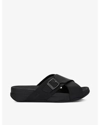 Fitflop - Surfer Cross-strap Leather Sandals - Lyst