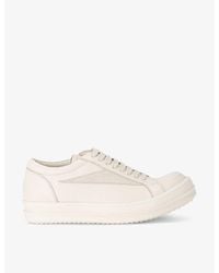 Rick Owens - Vintage Contrast-Stitch Leather Low-Top Trainers - Lyst