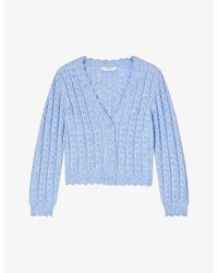 LK Bennett - Coleen Cable-weave Knitted Cardigan X - Lyst