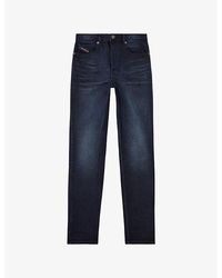 DIESEL - 2023 D-Finitive Tapered-Leg Regular-Fit Denim-Blend Jeans - Lyst