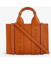 Chloé - Woody Mini Leather Cross-body Bag - Lyst