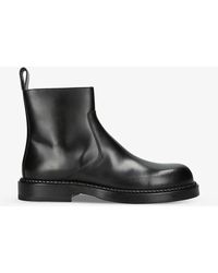 Bottega Veneta - Strut Leather Ankle Boots - Lyst