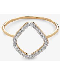 Monica Vinader - Riva Kite Lab Grown Diamond And 14Ct Solid- Ring - Lyst