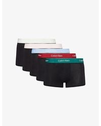 Calvin Klein - B-F By, Fj,Gr,Tf, Ppri Icon Low-Rise Pack Of Five Stretch-Cotton Trunks - Lyst