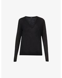 JOSEPH - Cashair V-Neck Cashmere-Knit Jumper - Lyst