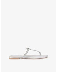 Kurt Geiger - Kurt Heart T-Bar Leather Sandals - Lyst