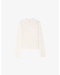 Zadig & Voltaire - Nalty Stud-Embellished Wool And Cashmere-Blend Jumper - Lyst