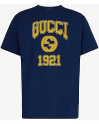 Gucci - Logo-print Crewneck Cotton-jersey T-shirt X - Lyst