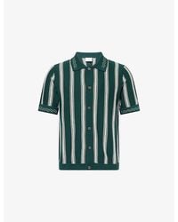 CHE - Sawyer Striped Knitted Cotton Polo Shirt - Lyst